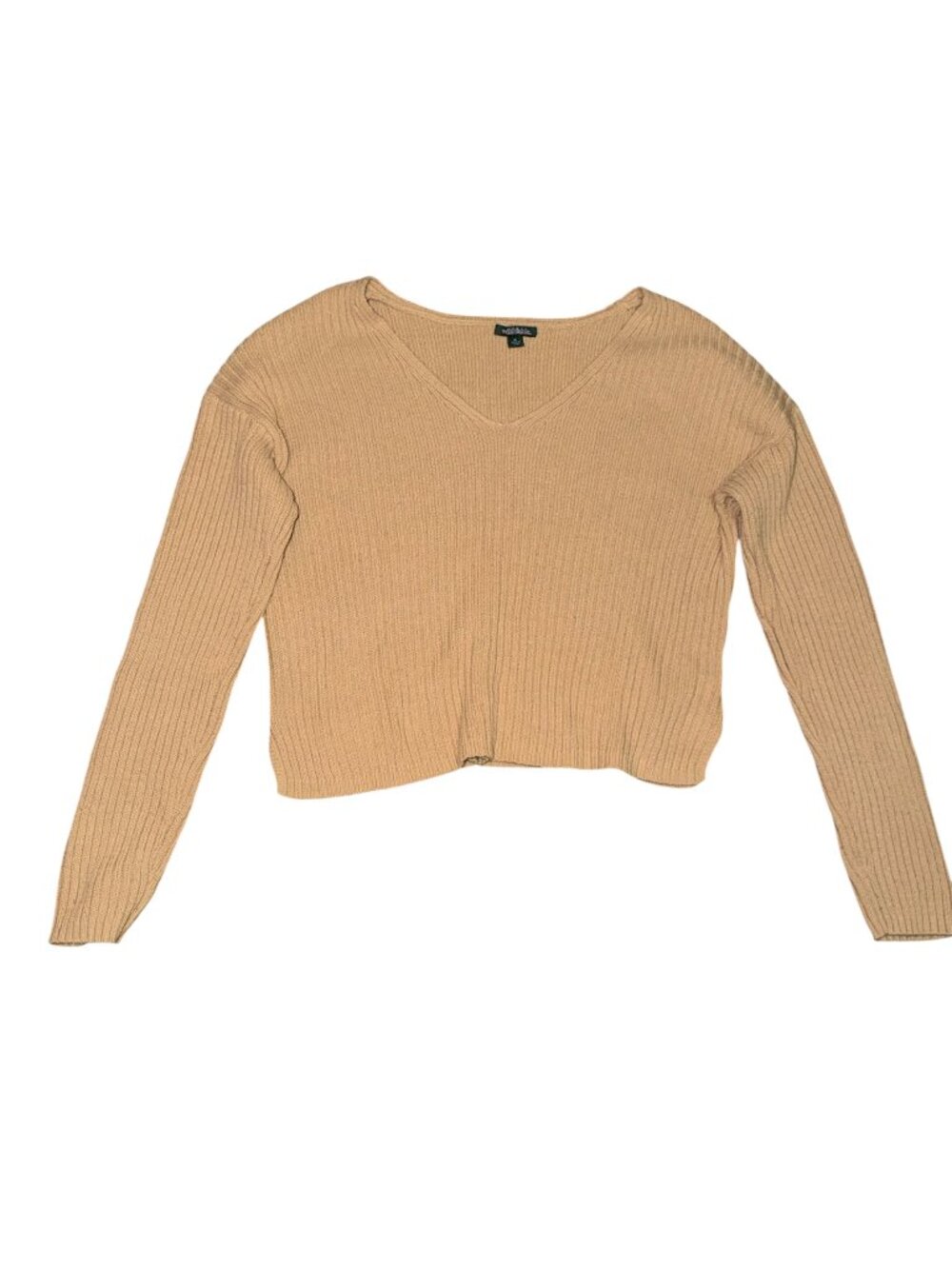 WILD FABLE TAN CROP SWEATER